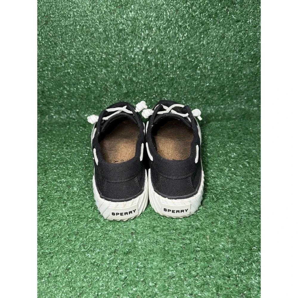 Sperry Shoes Womens Size 7.5 Bahama 2.0 Black White Causal Platform Sneakers